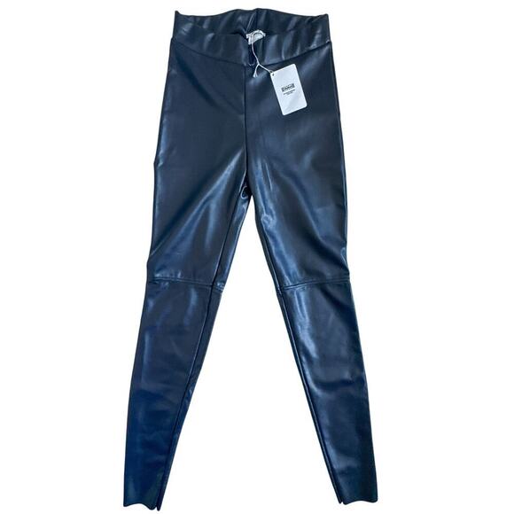 Wolford New Estella Navy Faux Leather Leggings size 36/ US 6 - Picture 3 of 12